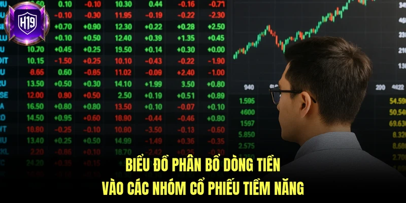 Biểu đồ phân bổ dòng tiền vào các nhóm cổ phiếu tiềm năng 